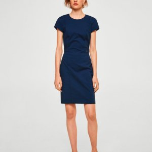 Metallic appliqué cotton dress