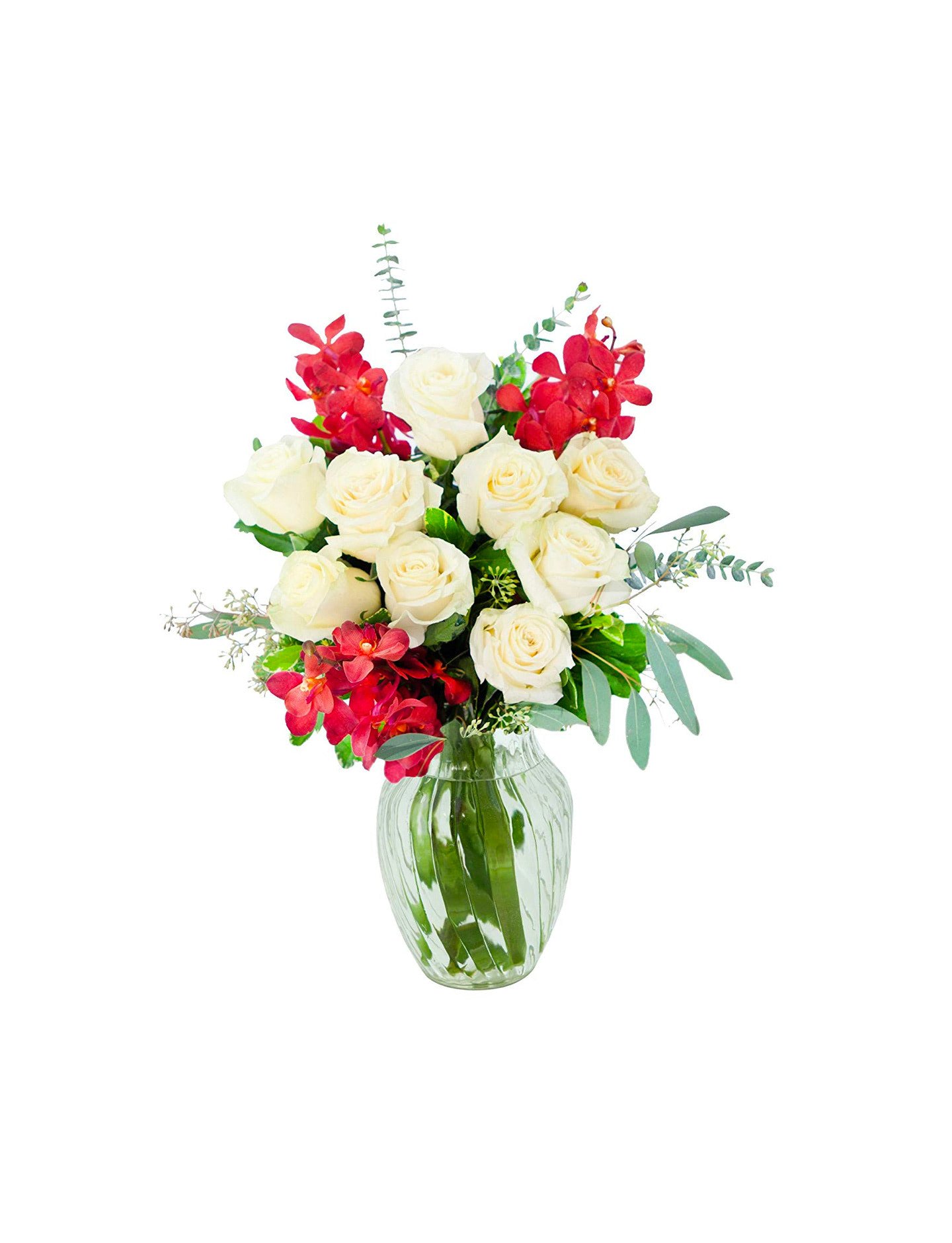 Tulip hyacinth and calla vase